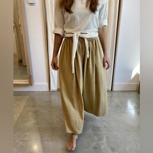 Miranda Bennett Palazzo Pant, Silk Noil in Osage
